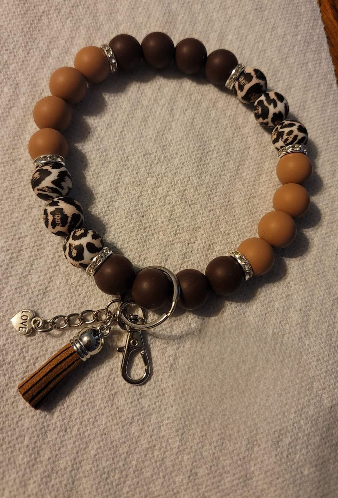 Brown,Light Brown With Leopard Print