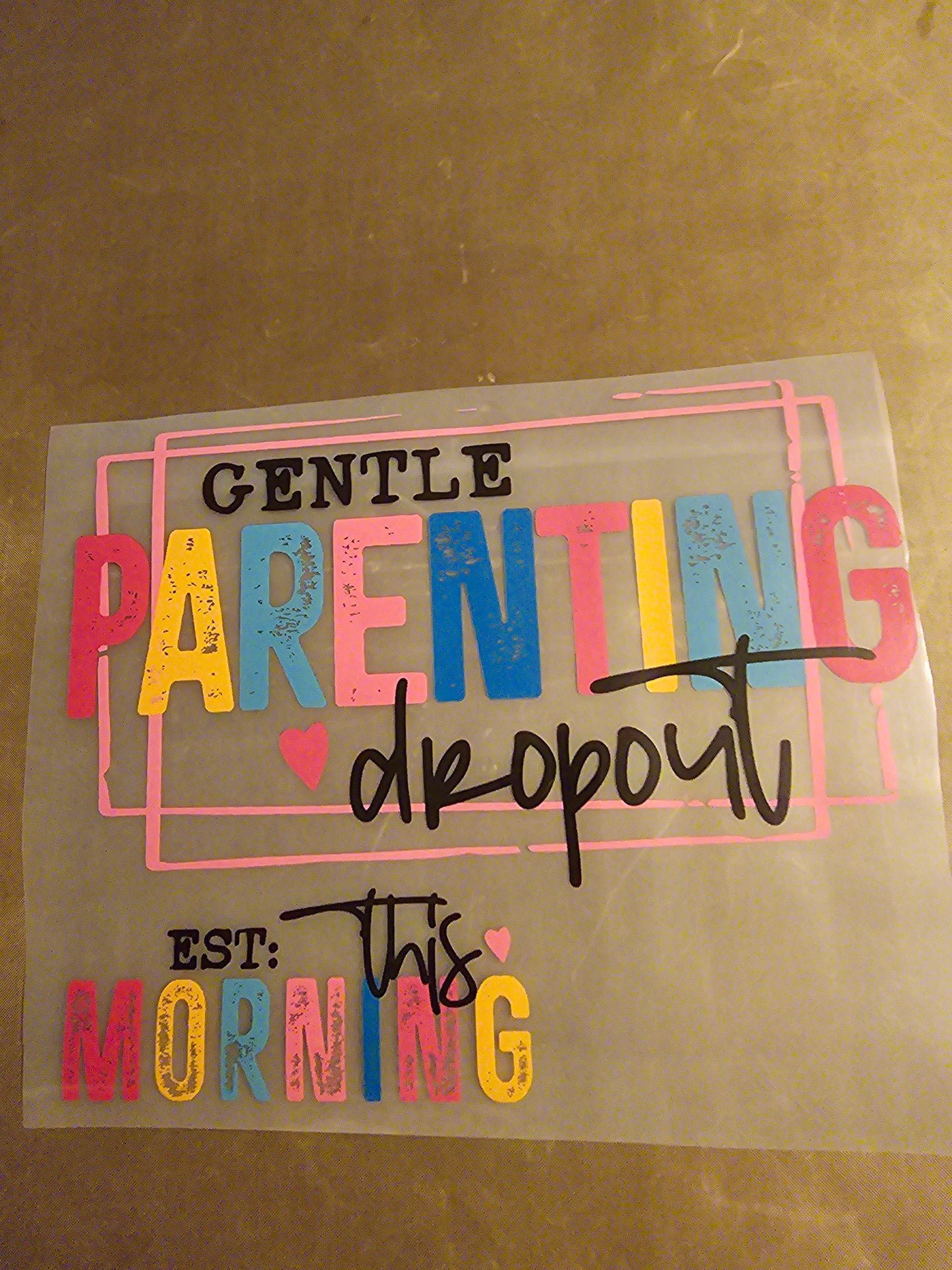 Gentle Parenting Dropout Est: This Morning♡ Design