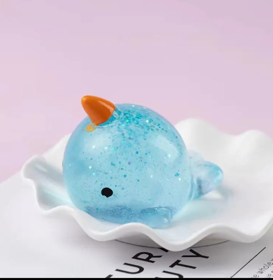 Blue Narwhal Squishy