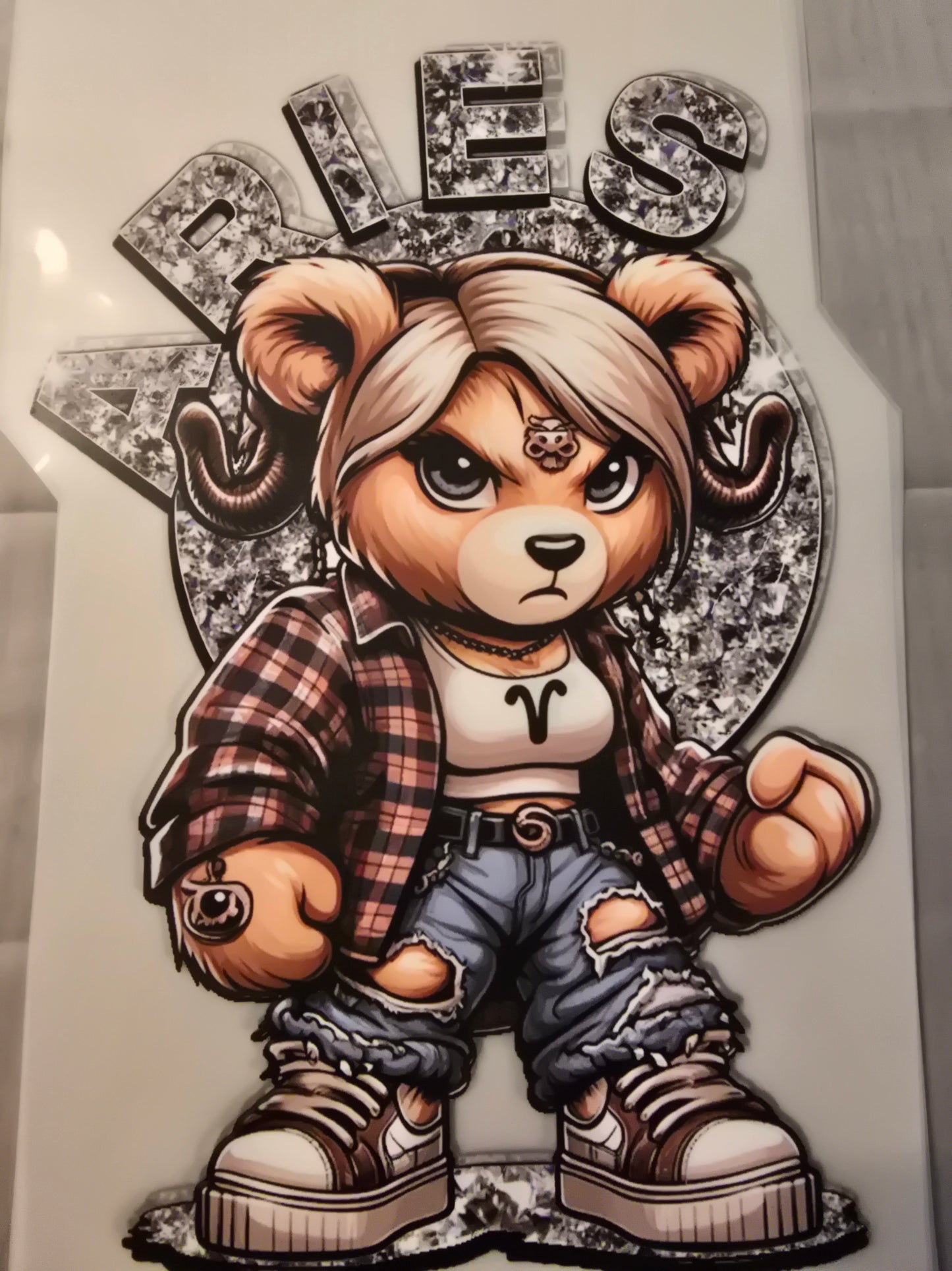Aries Zodiac Bear Design