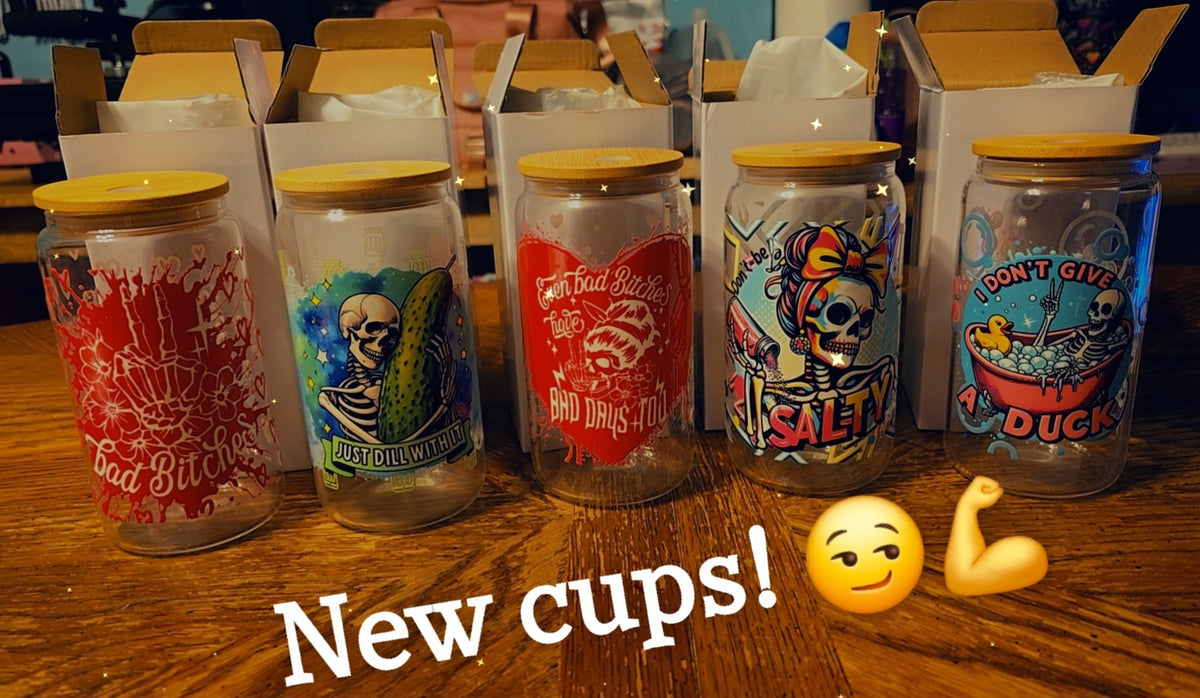 Glass Cups With Designs