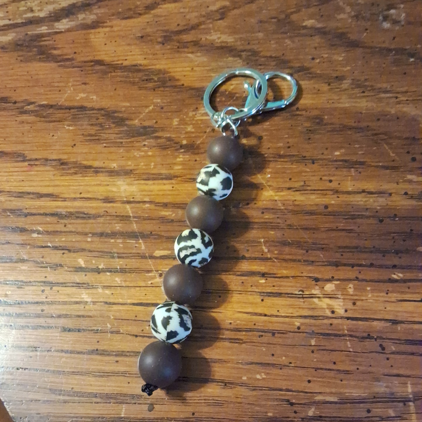 Brown With Cheetah Keychain