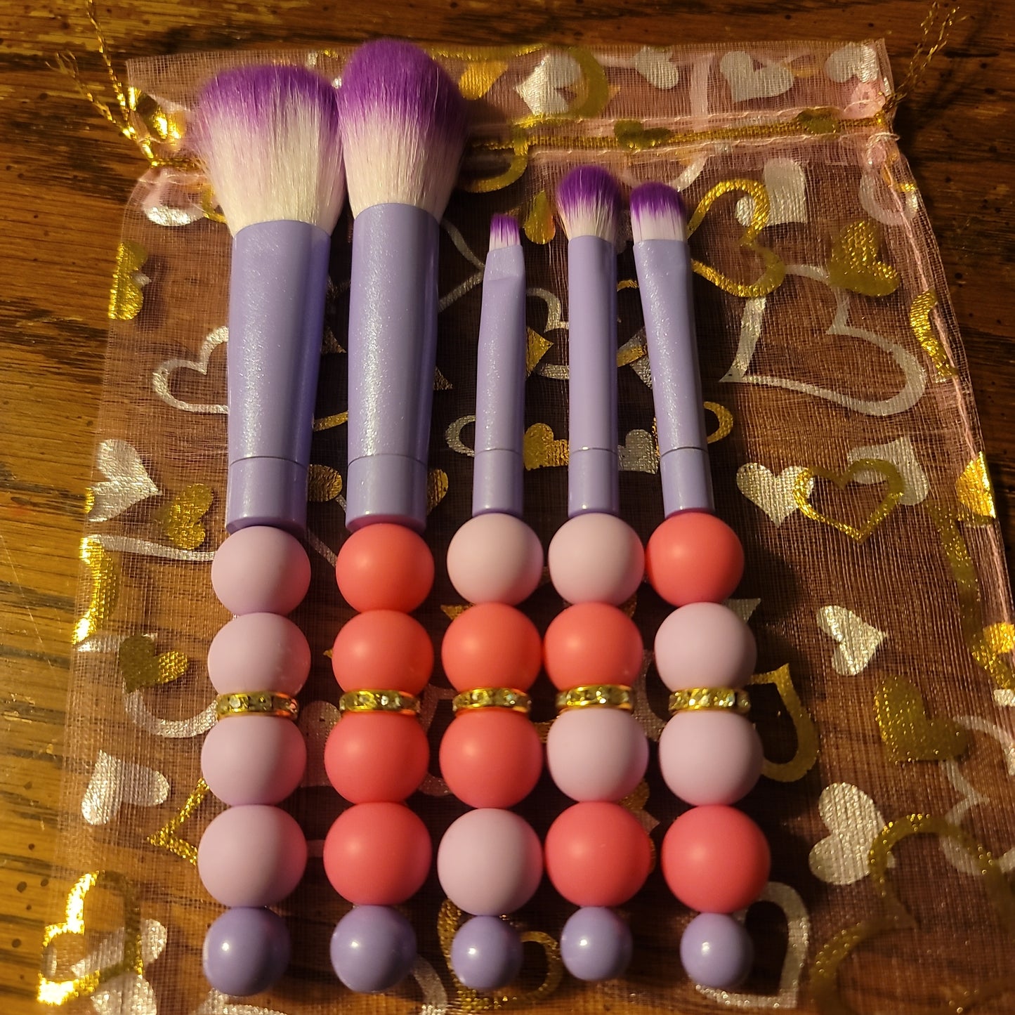 Pink and Purple Makeup Brush Set