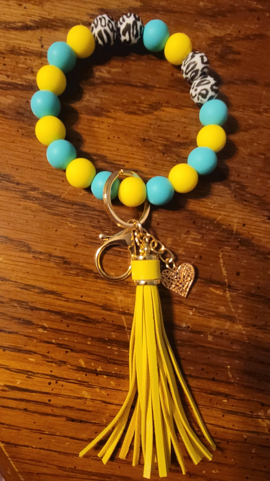 Teal and Yellow With Leopard Print
