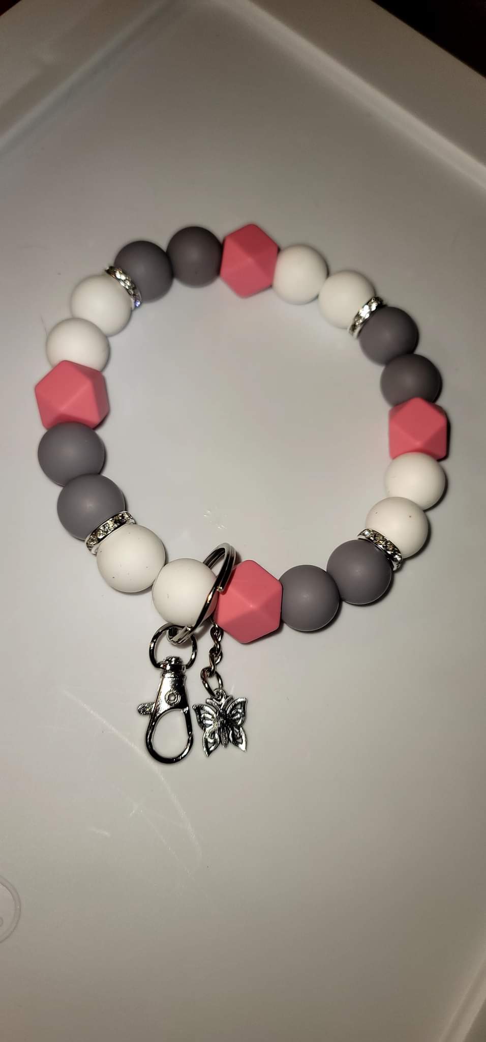 Pink, White and Grey