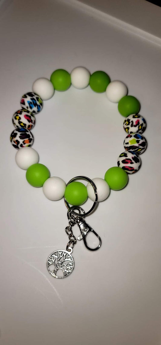 Green and White With Colorful Cheetah