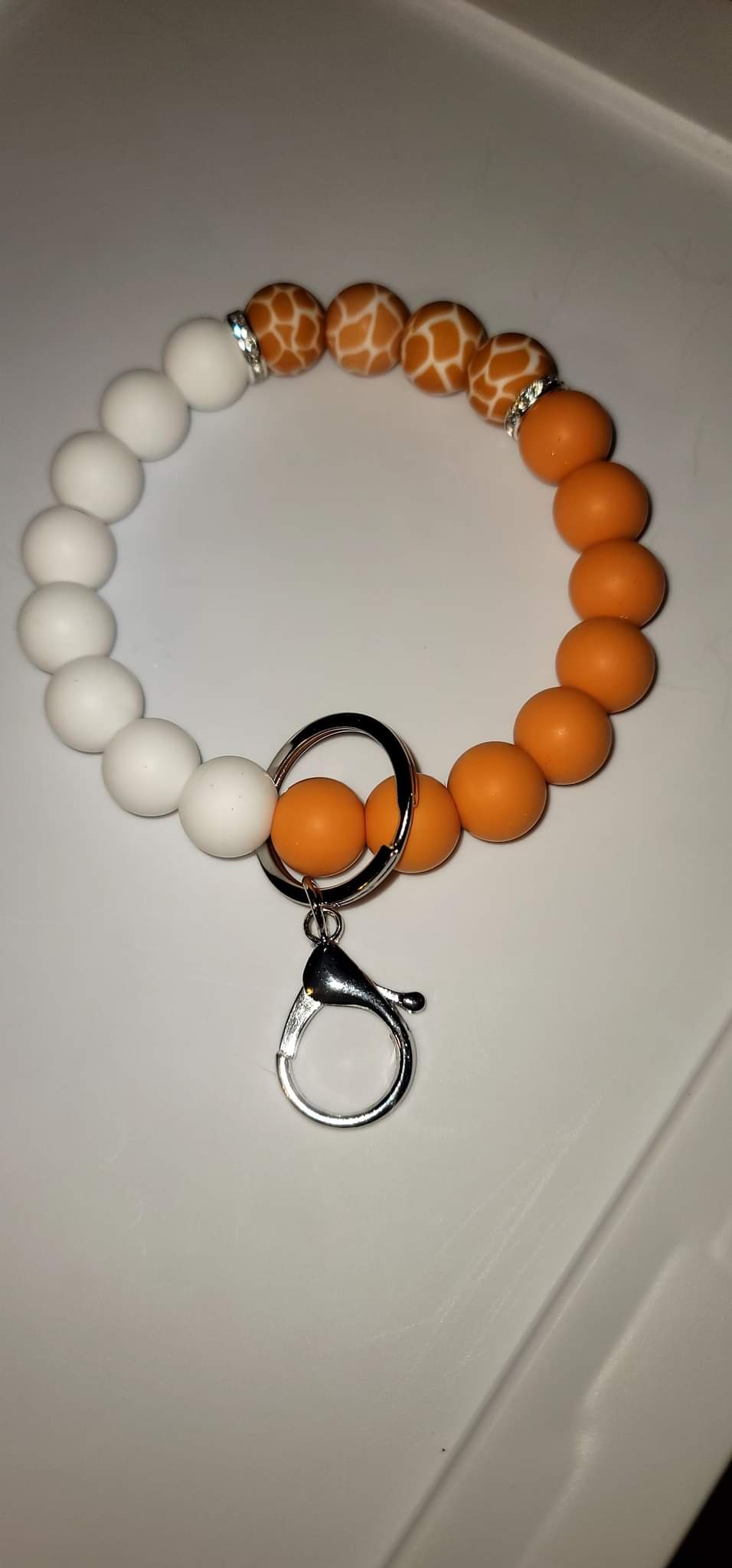 Orange and White With Giraffe Print