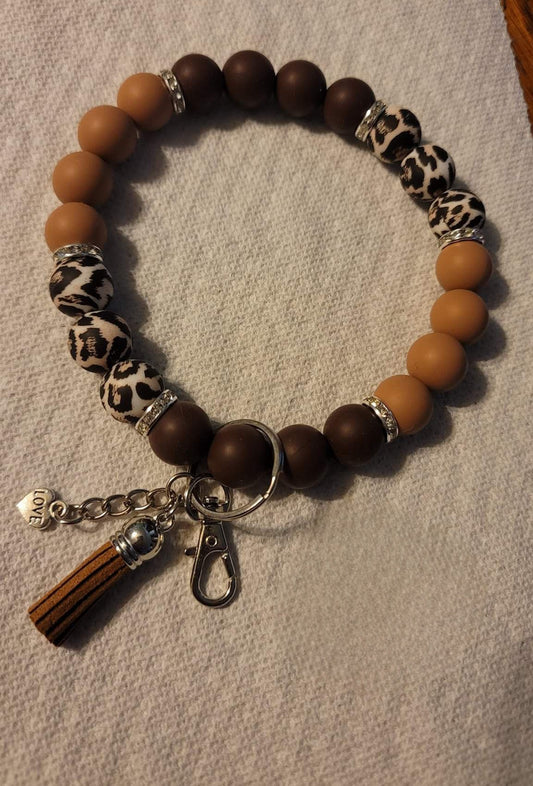 Brown,Light Brown With Leopard Print