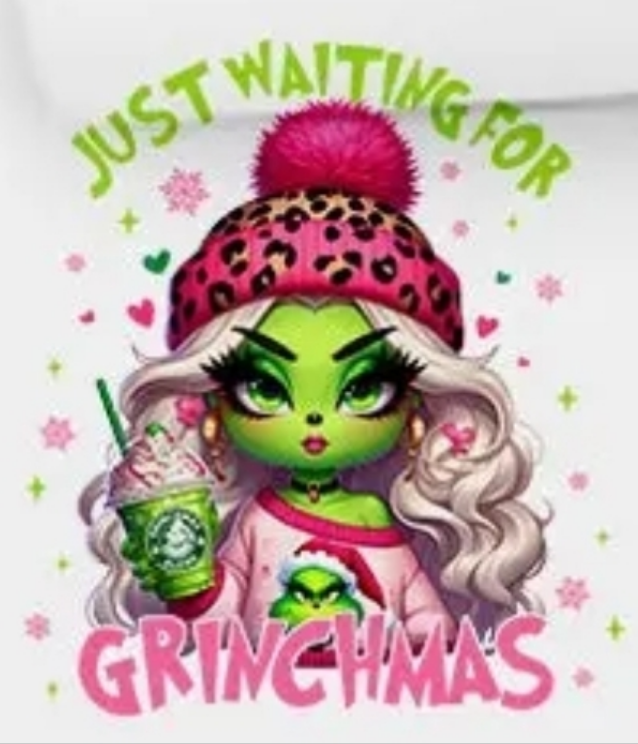 Just Waiting for Grinchmas-Female Grinch Design