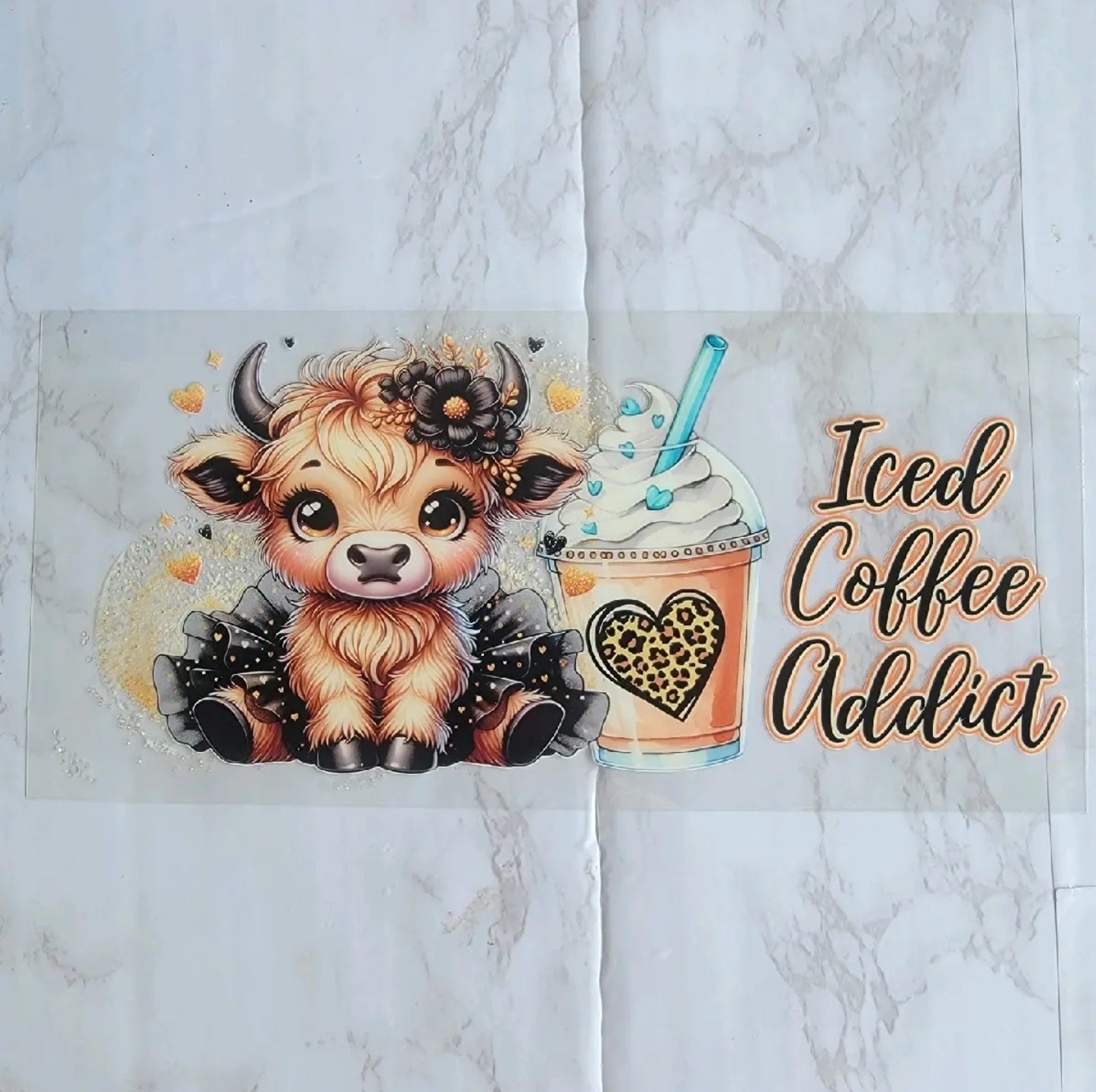 Iced Coffee Addict Cup Design