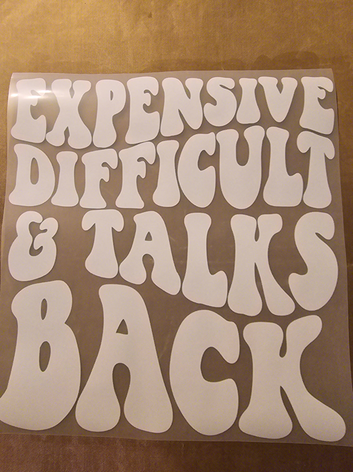 Expensive Difficult & Talks Back Design