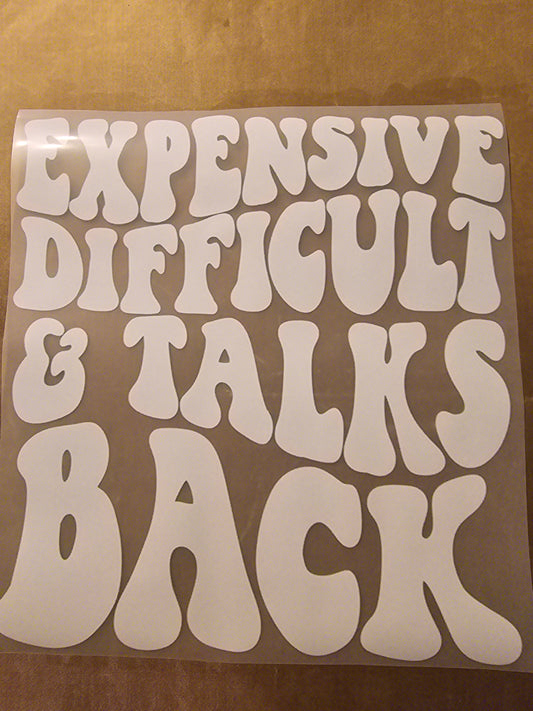 Expensive Difficult & Talks Back Design
