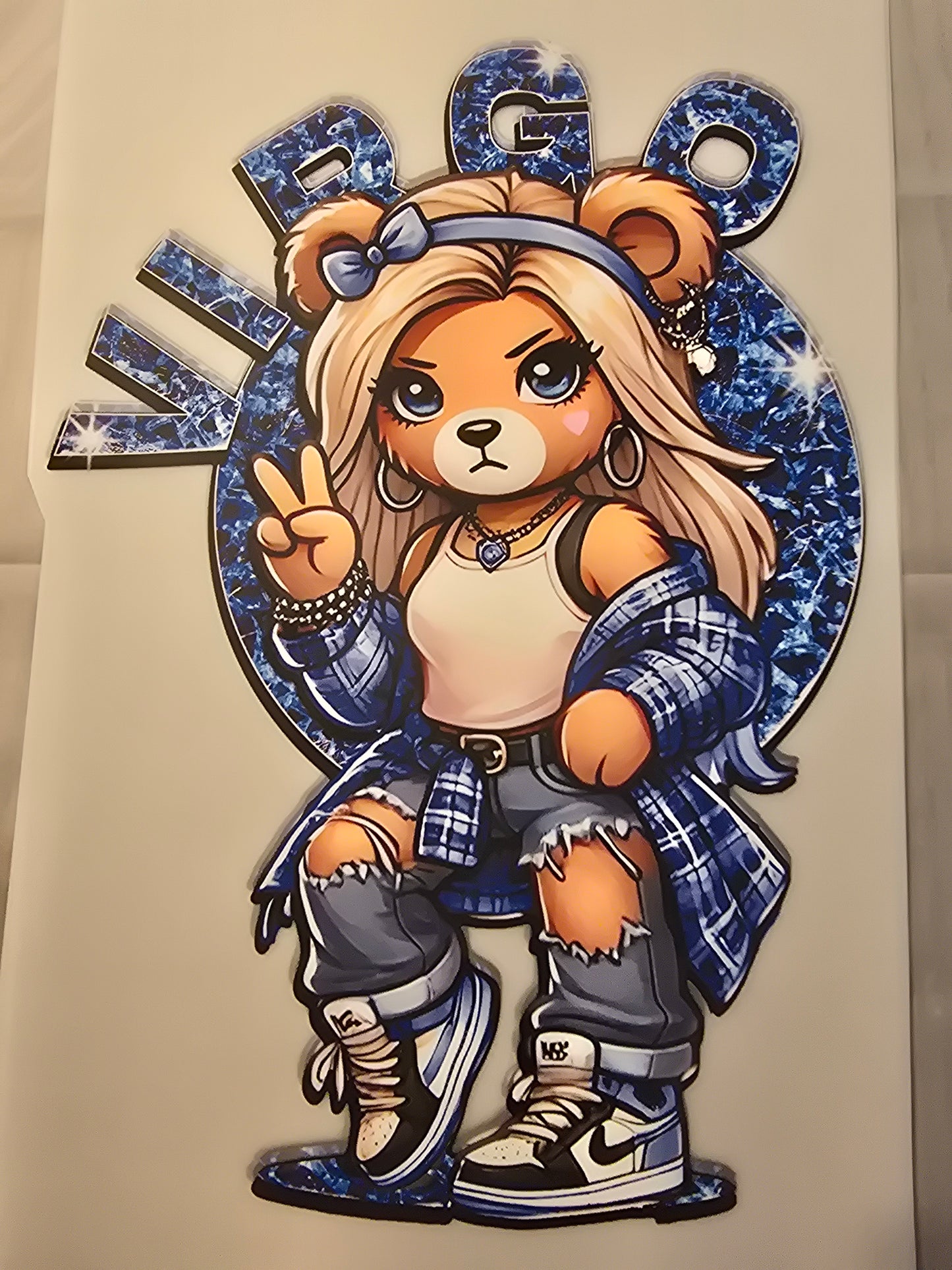 Virgo Zodiac Bear Design