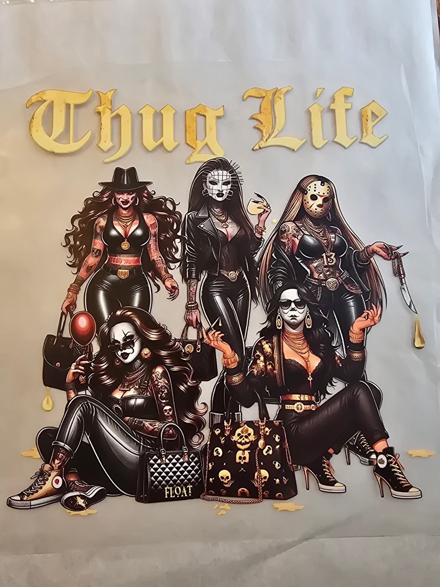 Female Thug Life Horror Design