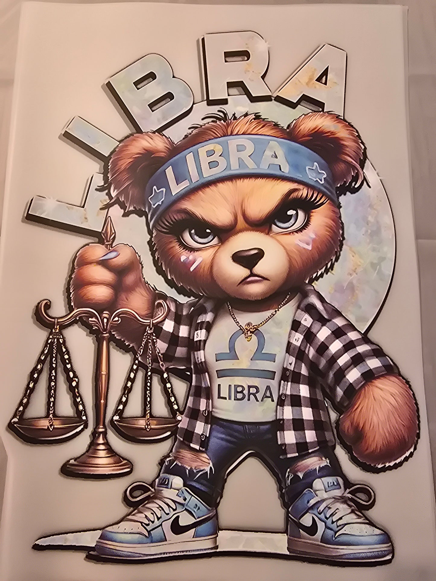 Libra Zodiac Bear Design