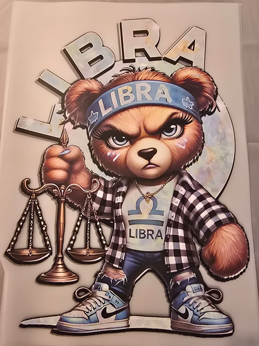 Libra Zodiac Bear Design