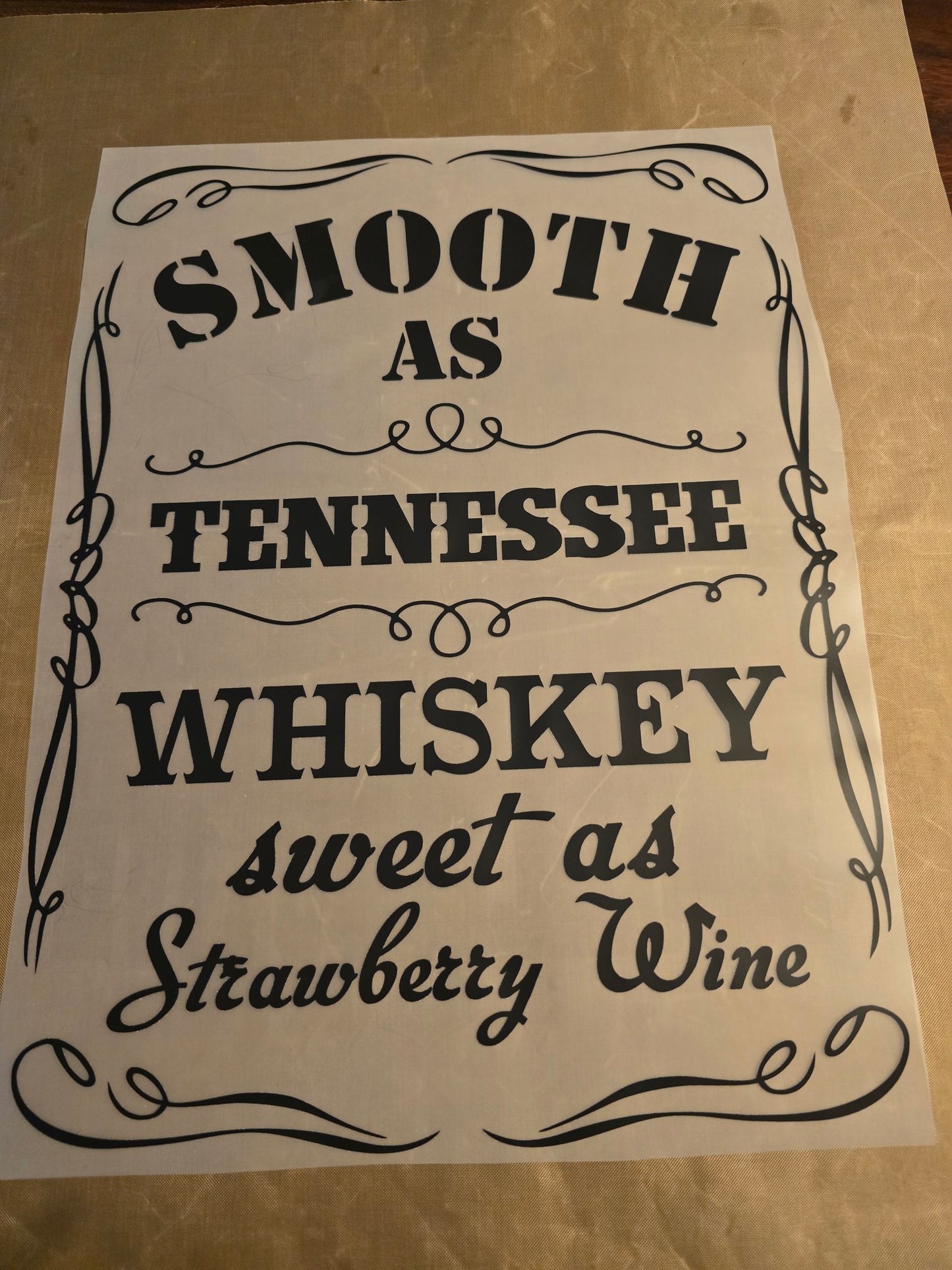 Smooth as Tennessee Whiskey, Sweet as Strawberry Wine Design