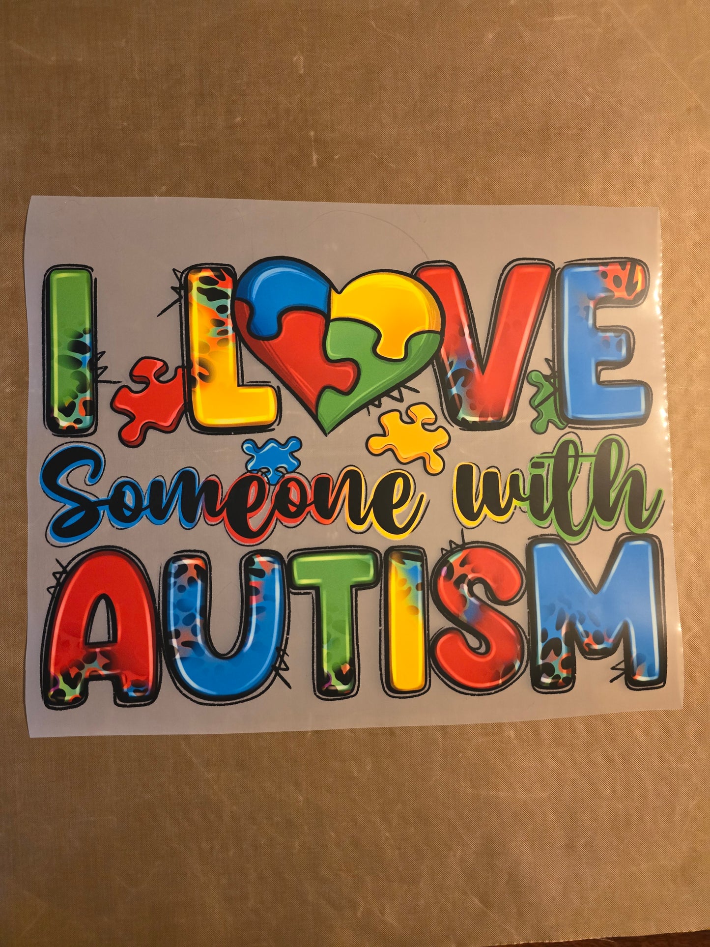 I Love Someone With Autism Design