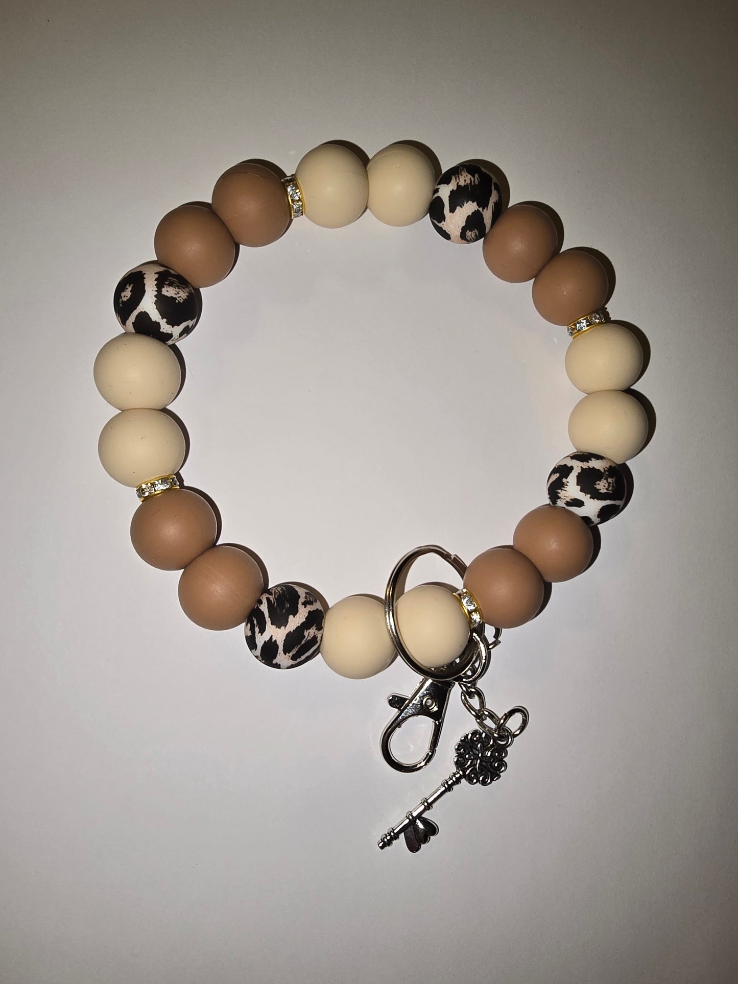 Light Brown and Tan With Cheetah Wristlet