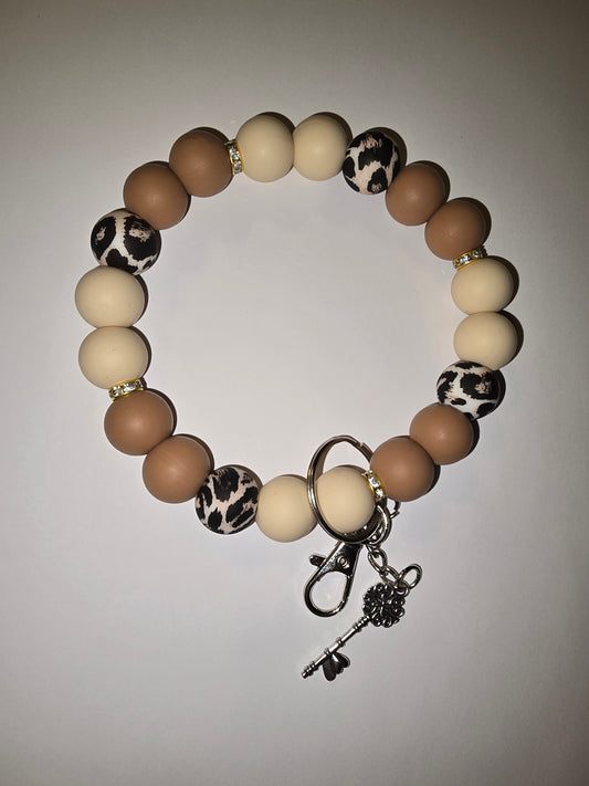 Light Brown and Tan With Cheetah Wristlet