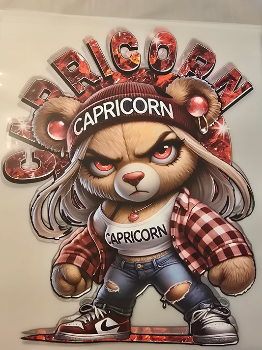 Capricorn Zodiac Bear Design
