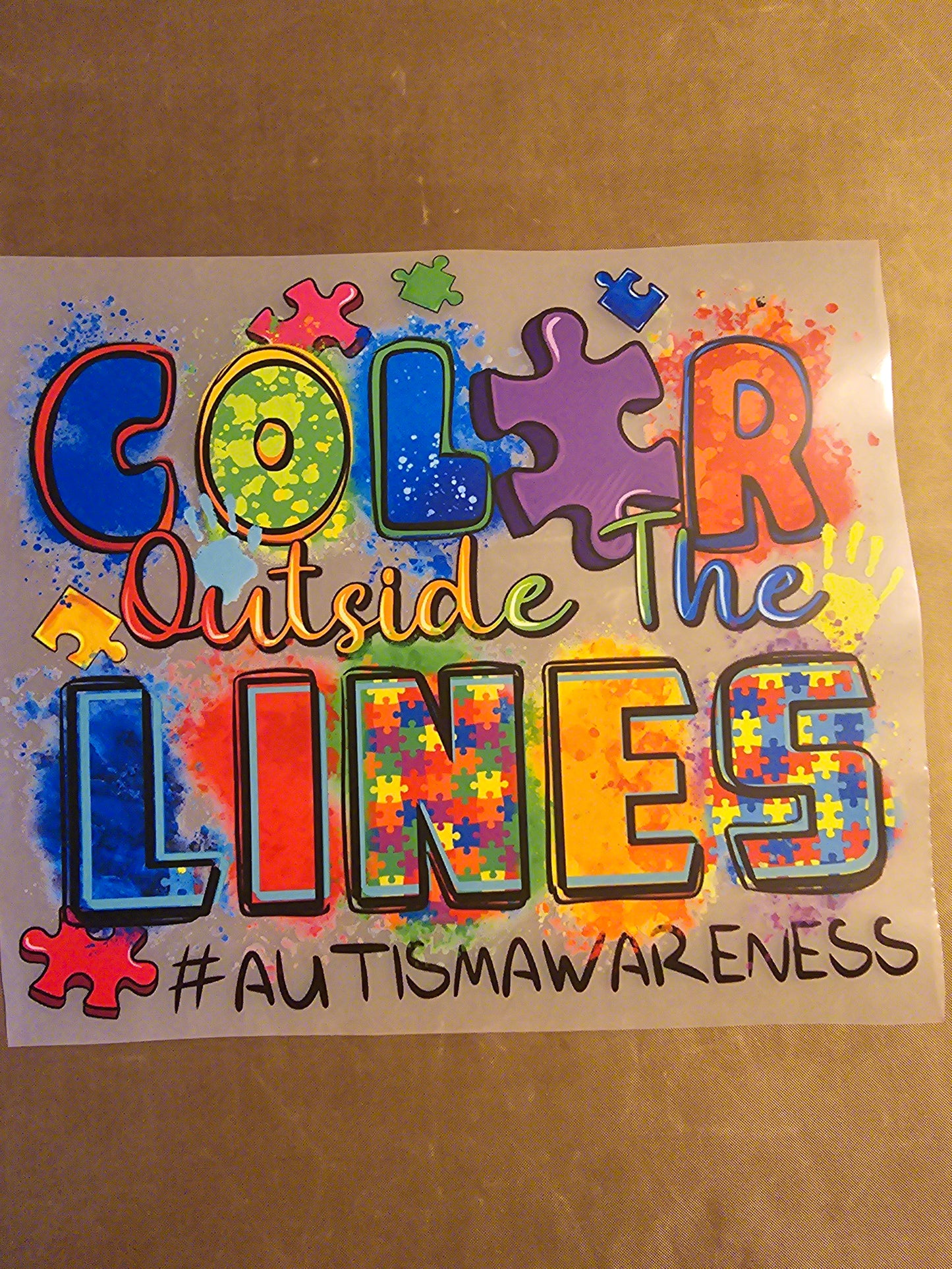 Color Outside the Lines #Autismawareness Design
