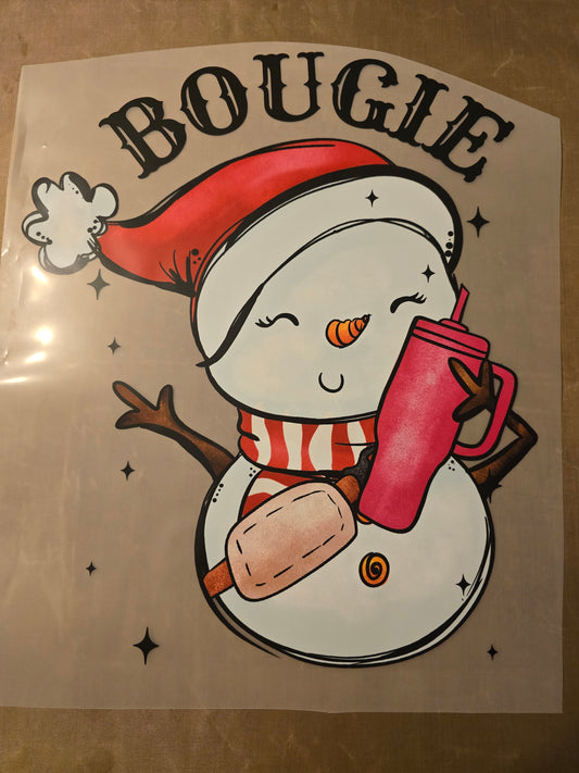 Bougie Snowman Design