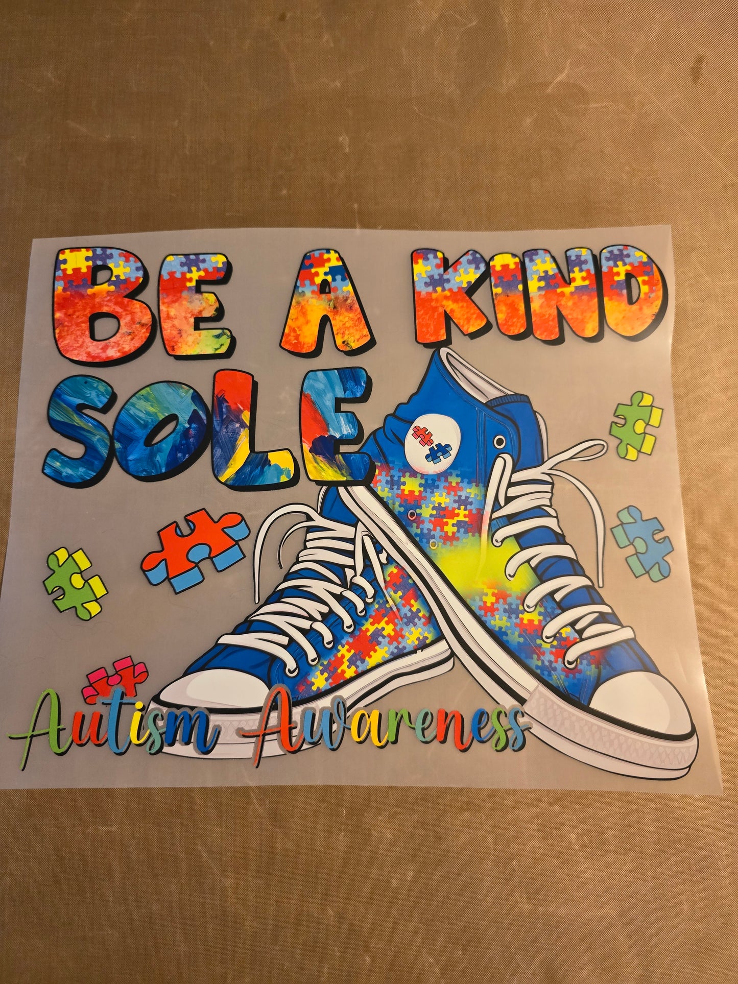Be a Kind Sole Autism Awareness Design