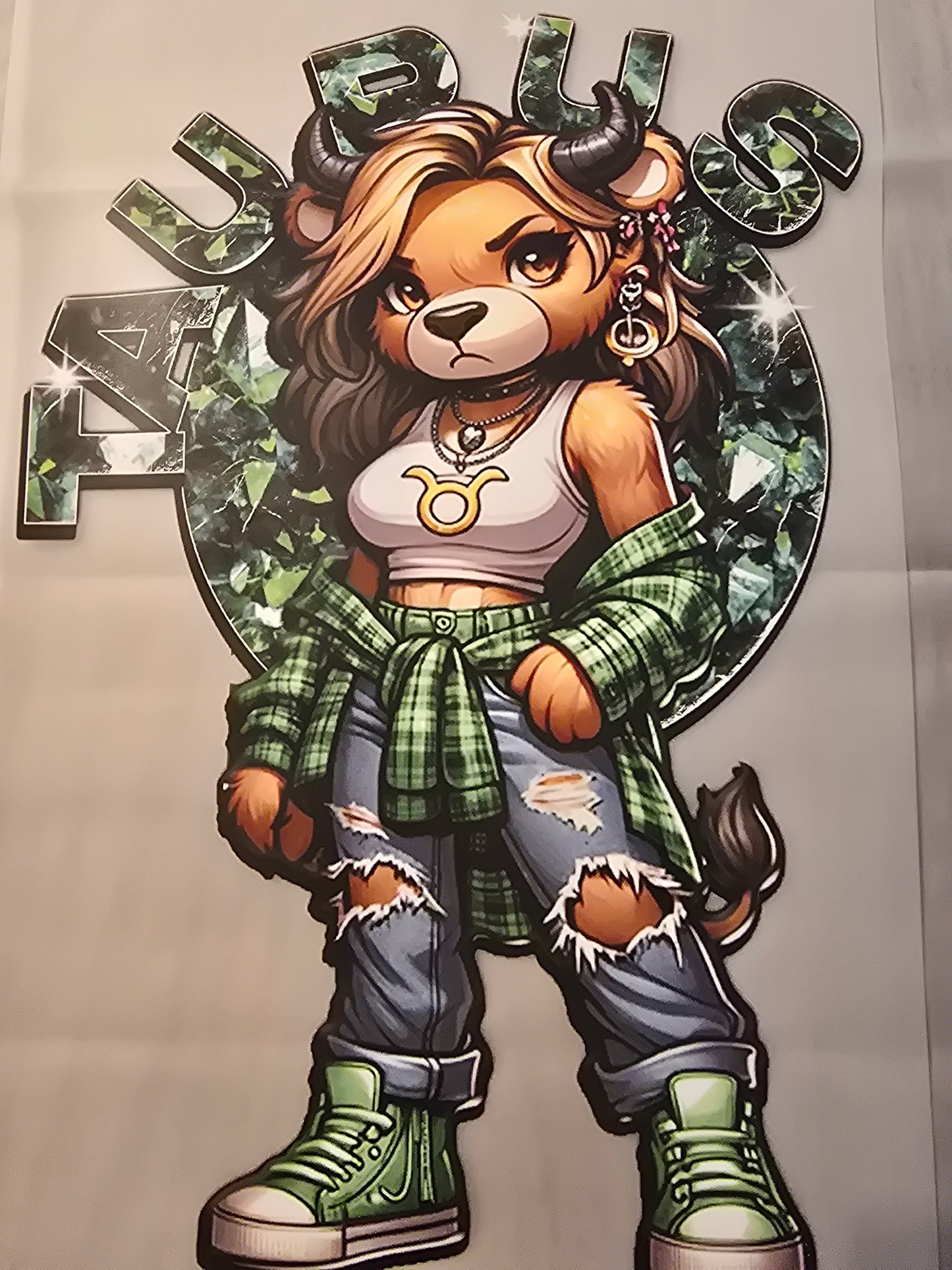 Taurus Zodiac Bear Design