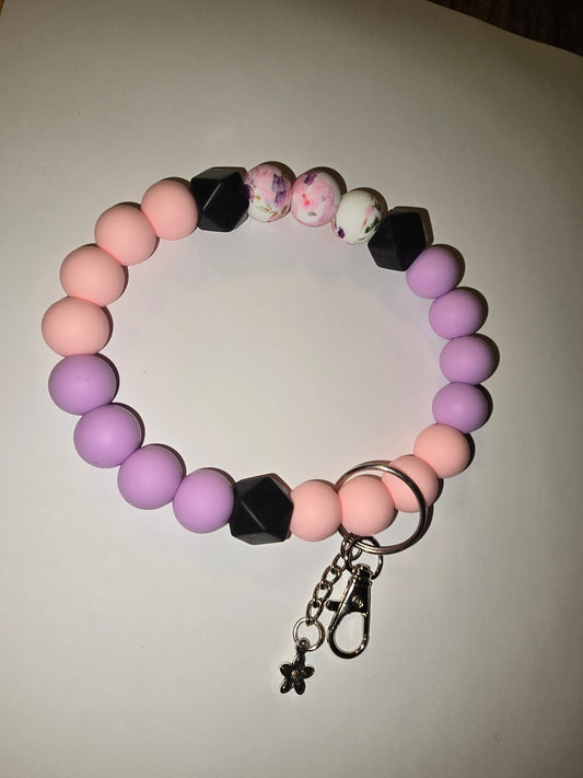Purple, Light Orange and Black With Flowers