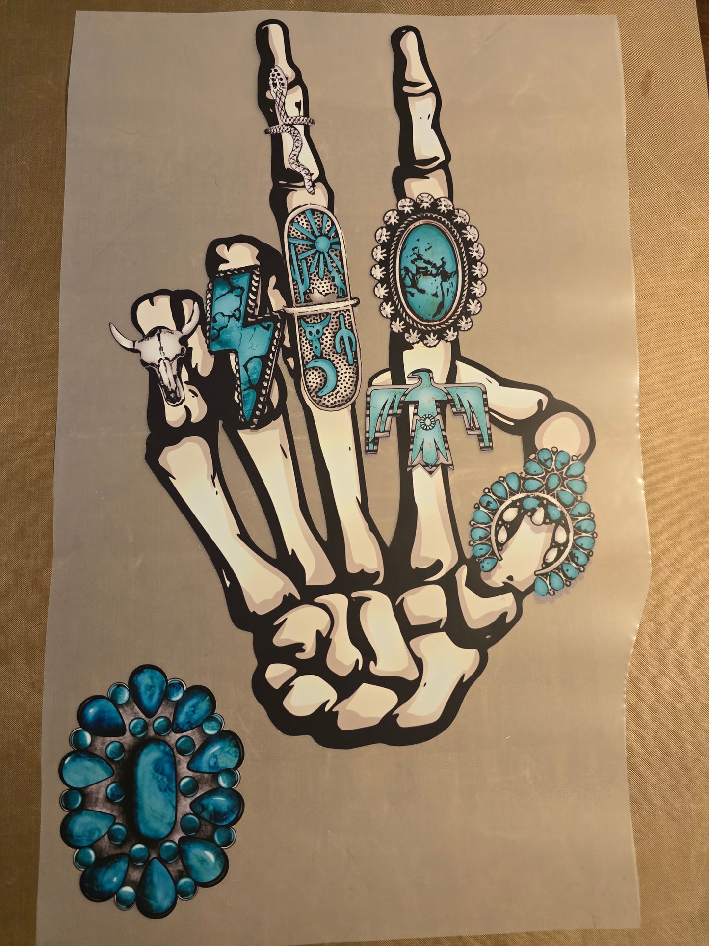 Country Skull Peace Sign Design