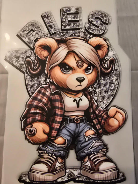 Aries Zodiac Bear Design